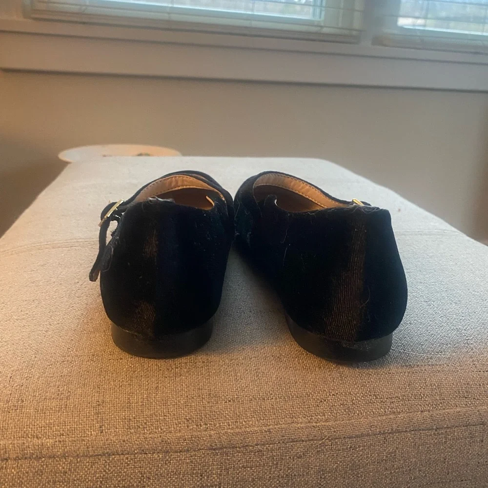 GAP Women's Black Velvet Mary Jane Shoes Sz 8 - Picture 4 of 5